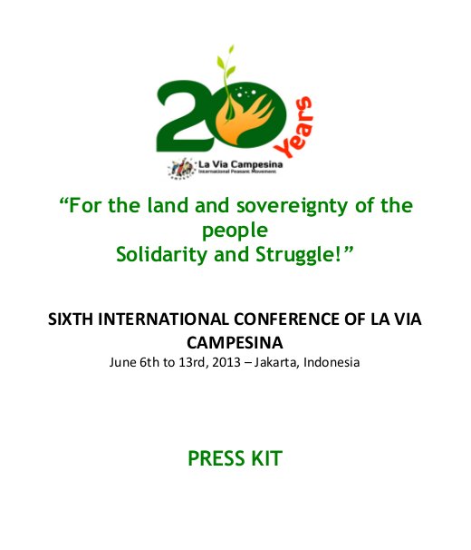 Press Kit of the VIth Conference now available on line